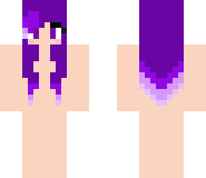 purple haired girl skin base