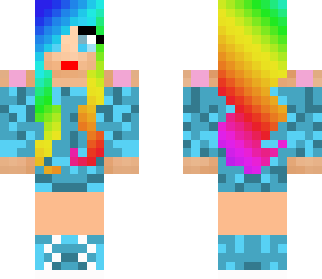 b with rainbow hair