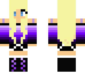 blond cutie purple clothes
