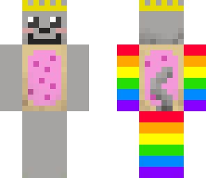 nyan cat king with grid crown