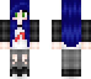 blue haired girl