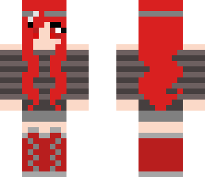 red goth girl