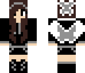 brown hair pitch black eyes