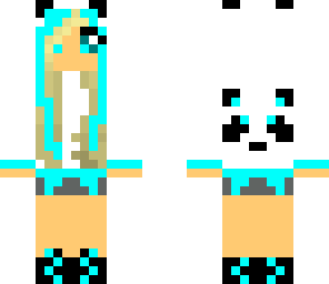 turquoise panda girl
