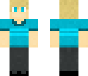 blond wearing blue striped shirt