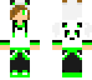 lime green panda boy