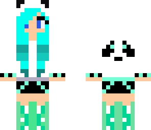 blue panda girl