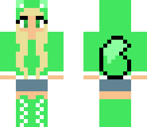 cute green girl fox thing