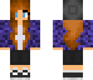 cute purple hoodie girl