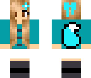 cute cyan wolf girl