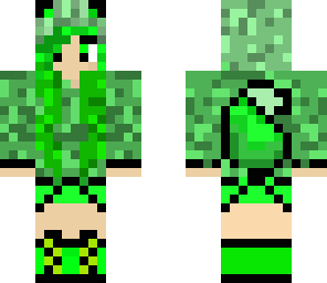 neon green wolf girl