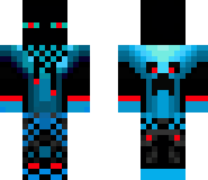blue neon enderman