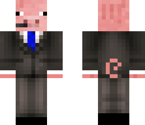 blue tie spy pig