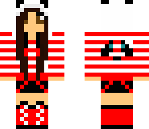 panda girl-red