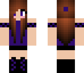 purple and black girl