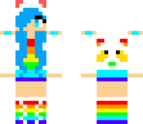 rainbow panda girl