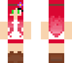 red flower girl
