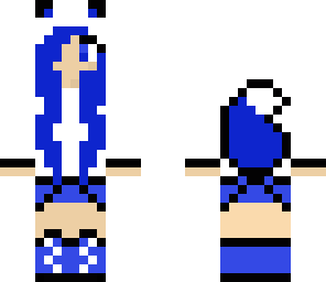 wolf girl blue