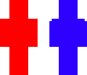 redish whitish bluish