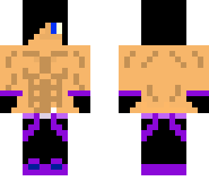 muscle boy - purple and blue