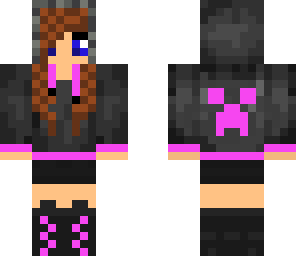 cute pink creeper girl