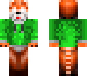 red panda with green pullover