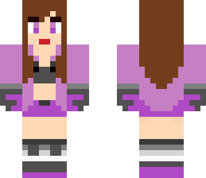 purple robot girl