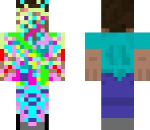 rainbow coruped steve