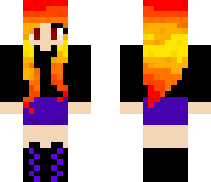 purple fire girl