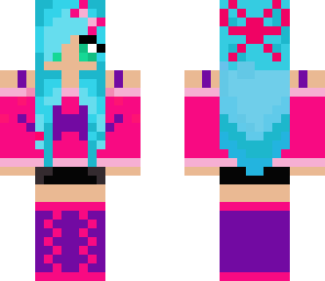 purple mustache girl