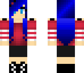 blue haired girl
