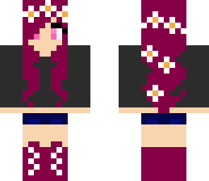 dark pink flower girl
