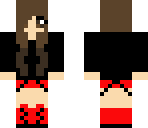 red and black girl