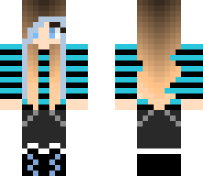 blue and black girl