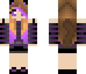 cute purple cat girl