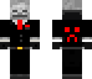 skeleton in a suit