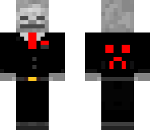 skeleton in a suit