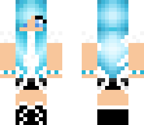 pretty blue girl with headphones