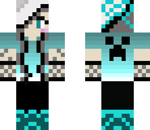 adventurous creeper girl with bow
