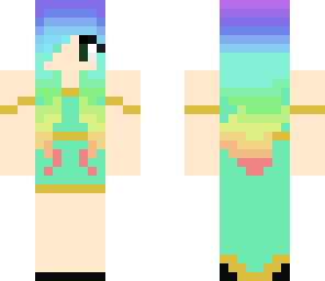 rainbow hair angel dress