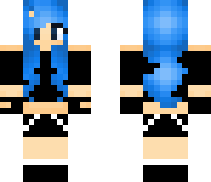 blue haired girl