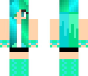 upgrade awesome green-blue girl