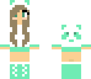 blue cute panda girl