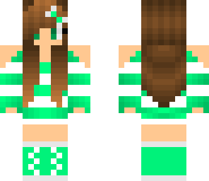 green striped girl with headphones