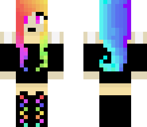 coolish-cute rainbow-haired-girl