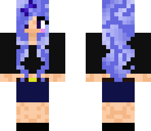 purple hair buisness girl