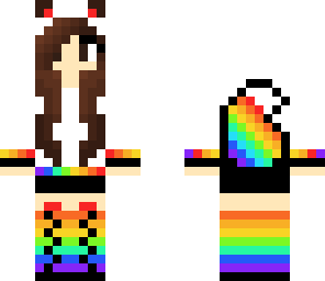 rainbow girl cute not ugly xd