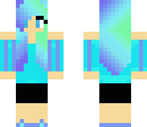 blue green girl