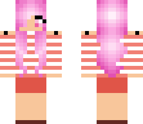 cute pink haired girl