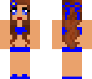 blue summer swim suit